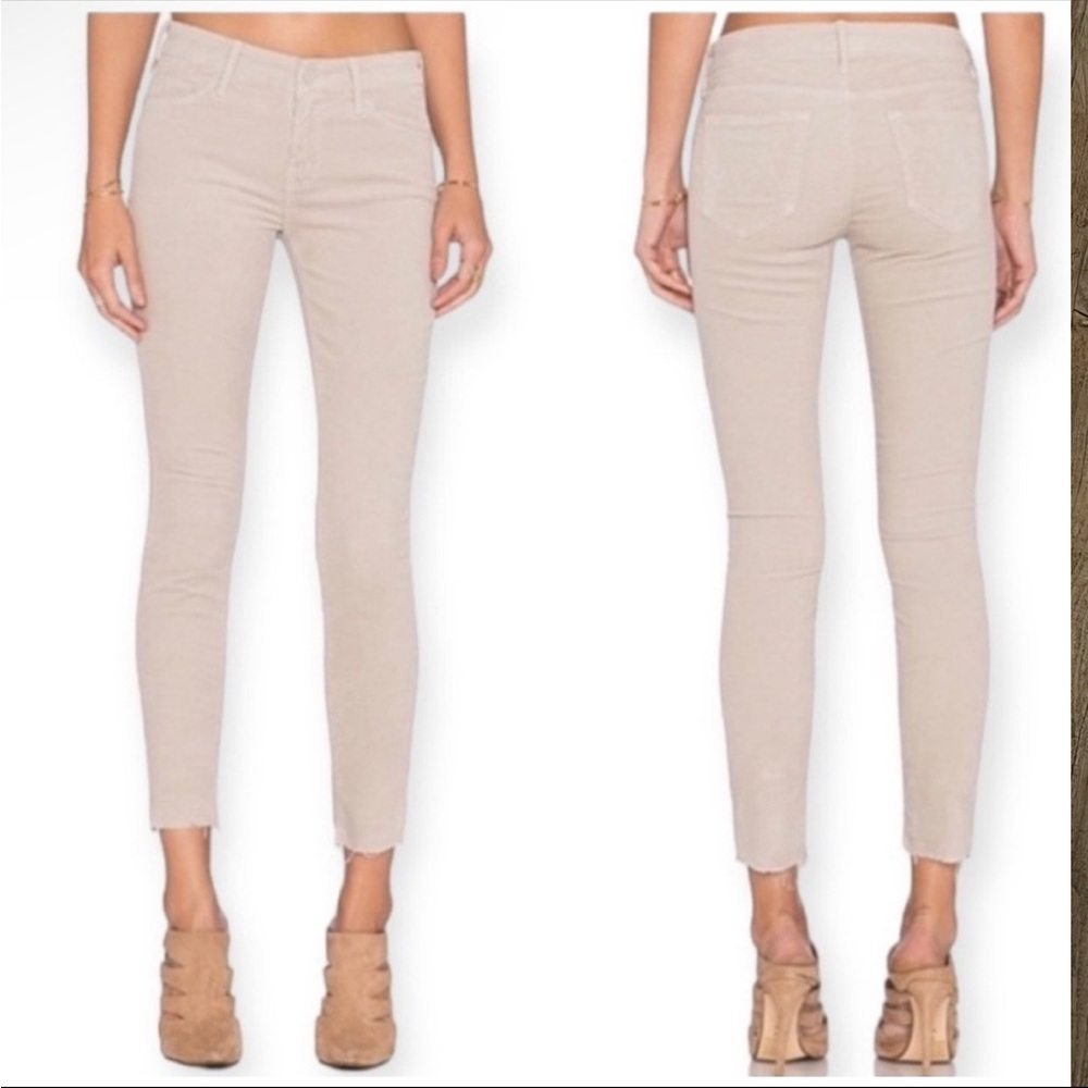 MOTHER looker Ankle fray  Jeans hopscotch corduroy 26